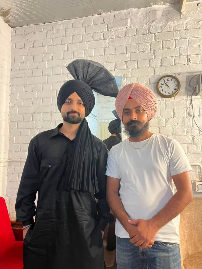 Film shoot turban styling